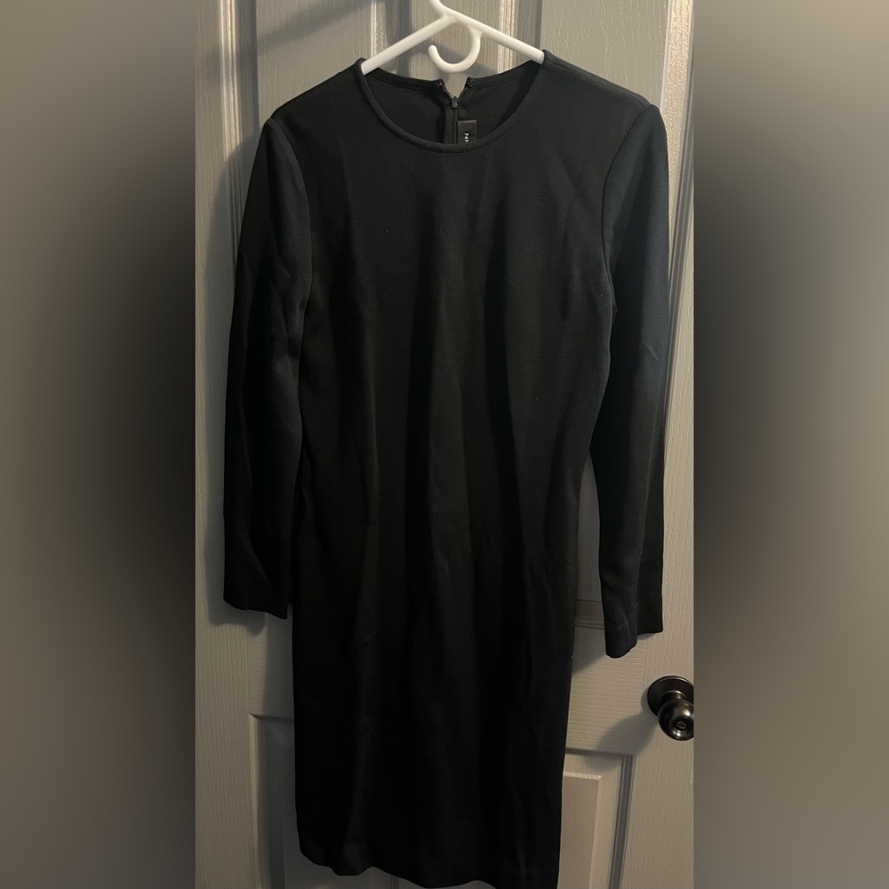 Elegant Black Long Sleeve Dress